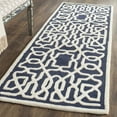 thumbnail image 1 of SAFAVIEH Cambridge Norbert Geometric Wool Runner Rug, Navy/Ivory, 2'6" x 8', 1 of 7