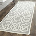 thumbnail image 1 of SAFAVIEH Cambridge Norbert Geometric Wool Runner Rug, Silver/Ivory, 2'6" x 8', 1 of 7