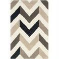 thumbnail image 1 of SAFAVIEH Cambridge Percival Zig Zag Stripes Wool Area Rug, Ivory/Black, 3' x 5', 1 of 10