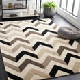 thumbnail image 1 of SAFAVIEH Cambridge Percival Geometric Wool Area Rug, Ivory/Black, 6' x 9', 1 of 12