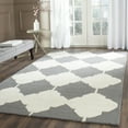 thumbnail image 1 of SAFAVIEH Cambridge Peregrine Geometric Wool Area Rug, Dark Gray/Ivory, 3' x 5', 1 of 6
