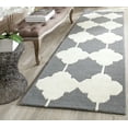 thumbnail image 1 of SAFAVIEH Cambridge Peregrine Geometric Wool Runner Rug, Dark Gray/Ivory, 2'6" x 8', 1 of 7