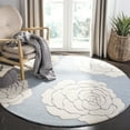 thumbnail image 1 of SAFAVIEH Cambridge Permelia Geometric Wool Area Rug, Blue/Ivory, 6' x 6' Round, 1 of 7