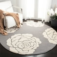 thumbnail image 1 of SAFAVIEH Cambridge Permelia Geometric Wool Area Rug, Dark Gray/Ivory, 6' x 6' Round, 1 of 7