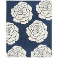 thumbnail image 1 of SAFAVIEH Cambridge Permelia Geometric Floral Wool Area Rug, Navy/Ivory, 6' x 6' Round, 1 of 10
