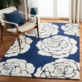 thumbnail image 1 of SAFAVIEH Cambridge Permelia Geometric Wool Area Rug, Navy/Ivory, 6' x 6' Square, 1 of 11
