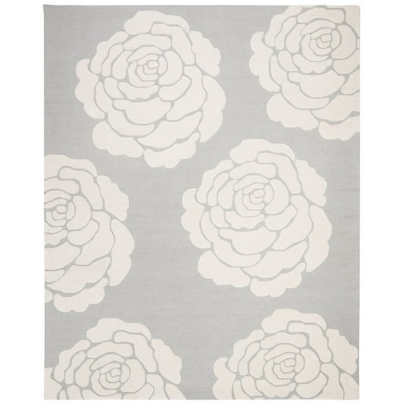 SAFAVIEH Cambridge Permelia Geometric Wool Area Rug, Gray/Ivory, 8' x 10'