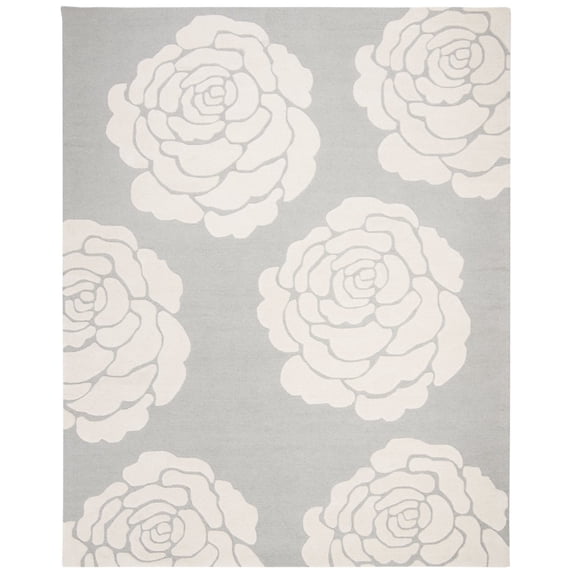 SAFAVIEH Cambridge Permelia Geometric Wool Area Rug, Gray/Ivory, 8' x 10'