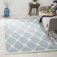 thumbnail image 1 of SAFAVIEH Cambridge Raleigh Geometric Wool Area Rug, Blue/Ivory, 5' x 8', 1 of 9