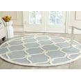 thumbnail image 1 of SAFAVIEH Cambridge Raleigh Geometric Wool Area Rug, Blue/Ivory, 6' x 6' Round, 1 of 6