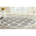 thumbnail image 1 of SAFAVIEH Cambridge Raleigh Geometric Wool Area Rug, Dark Gray/Ivory, 6' x 6' Round, 1 of 8