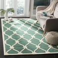 thumbnail image 1 of SAFAVIEH Cambridge Raleigh Geometric Wool Area Rug, Teal/Ivory, 6' x 9', 1 of 8