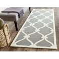 thumbnail image 1 of SAFAVIEH Cambridge Raleigh Geometric Wool Runner Rug, Dark Gray/Ivory, 2'6" x 10', 1 of 8