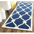 thumbnail image 1 of SAFAVIEH Cambridge Raleigh Geometric Wool Runner Rug, Navy/Ivory, 2'6" x 10', 1 of 8