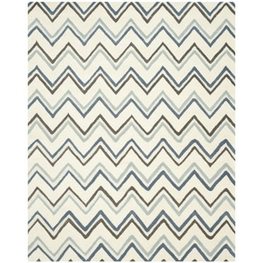 SAFAVIEH Cambridge Ravenna Geometric Wool Area Rug, Ivory/Blue, 2'6" x 4'