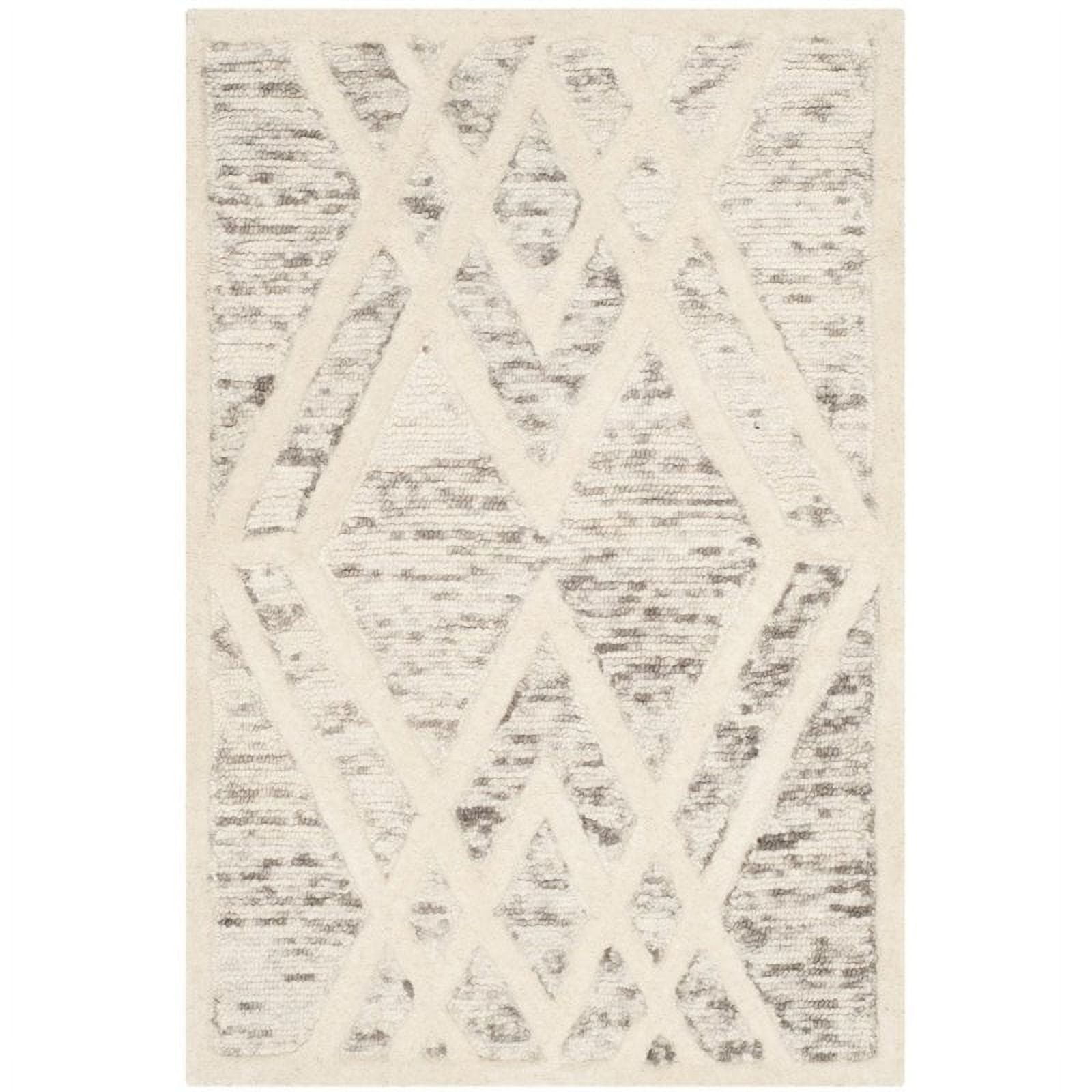 Handmade Elegance Light Brown & Ivory Wool 8' x 10' Area Rug