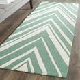 thumbnail image 1 of SAFAVIEH Cambridge Sam Geometric Wool Runner Rug, Teal/Ivory, 2'6" x 12', 1 of 8