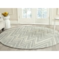 thumbnail image 1 of SAFAVIEH Cambridge Sam Geometric Wool Area Rug, Gray/Ivory, 6' x 6' Round, 1 of 9