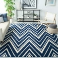 thumbnail image 1 of SAFAVIEH Cambridge Sam Geometric Wool Area Rug, Navy/Ivory, 4' x 6', 1 of 7