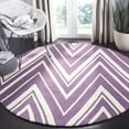 thumbnail image 1 of SAFAVIEH Cambridge Sam Geometric Wool Area Rug, Purple/Ivory, 6' x 6' Round, 1 of 7