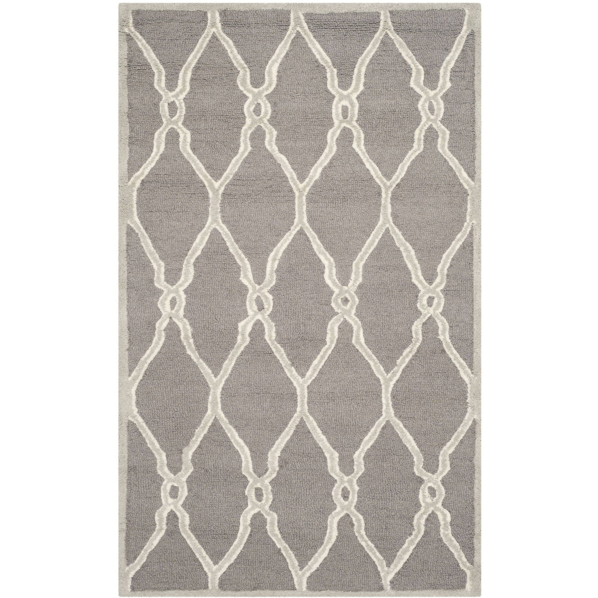 Hand-Tufted Elegance Rectangular Wool Rug in Gray - 3' x 5'