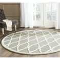 thumbnail image 1 of SAFAVIEH Cambridge Selwyn Geometric Wool Area Rug, Dark Gray/Ivory, 6' x 6' Round, 1 of 6