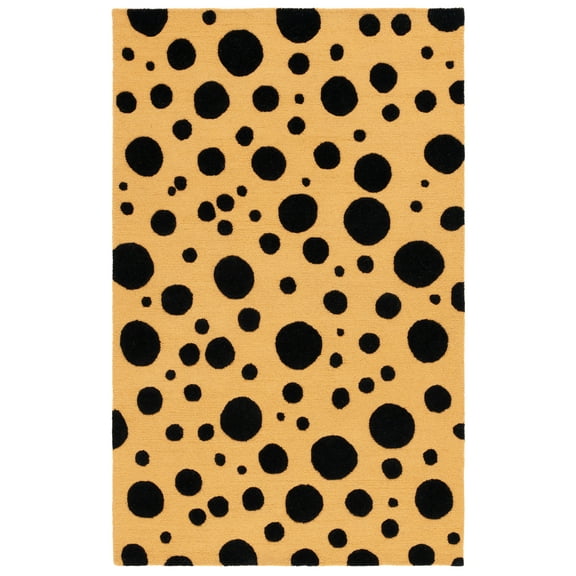 SAFAVIEH Cambridge Talisha Dot-Print Area Rug, Gold/Black, 6' x 9'