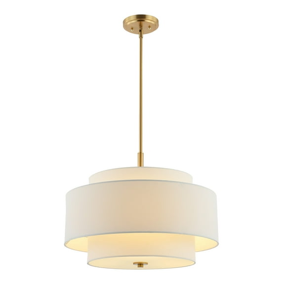 SAFAVIEH Cambrie 3-Light Modern Brass Gold Iron Chandelier