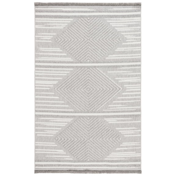 SAFAVIEH Camden Jennica Southwestern Area Rug, Grey/Ivory, 8' x 10'