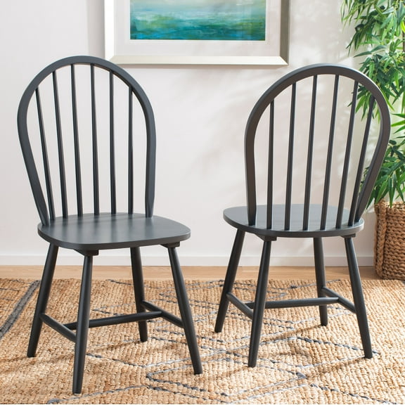 SAFAVIEH Camden Spindle Back Dining Chair, Grey, Set of 2