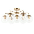 thumbnail image 1 of SAFAVIEH Camdyn 25 in. Antique 7-Light Brass Iron Mount Light with Clear Glass Shade, 1 of 13