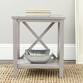 thumbnail image 1 of SAFAVIEH Candence Nautical Cross Back End Table, Quartz Grey, 1 of 5