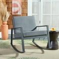 thumbnail image 1 of SAFAVIEH Cantor Outdoor Patio Rocking Chair, Grey, 1 of 12