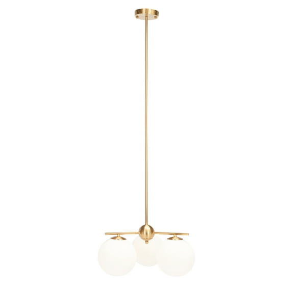SAFAVIEH Cantrys 3-Light Glam Gold Steel Chandelier