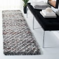 thumbnail image 1 of SAFAVIEH Canyon Casey Distressed Shag Runner Rug, Gray/Ivory, 2'2" x 8', 1 of 11