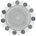 thumbnail image 1 of SAFAVIEH Cape Cod Adams Abstract Dots Polyester Area Rug, Charcoal/Ivory, 7' x 7' Round, 1 of 7