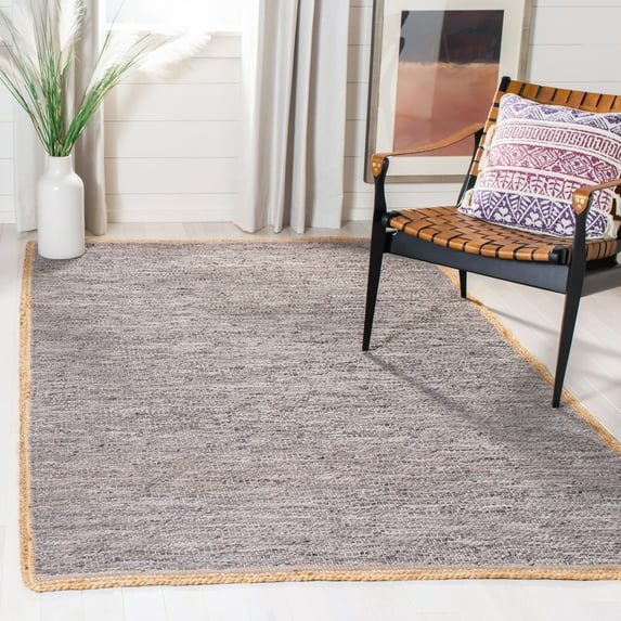 SAFAVIEH Cape Cod Ainsley Texture/Embroidery Area Rug, Light Gray/Natural, 3' x 5'