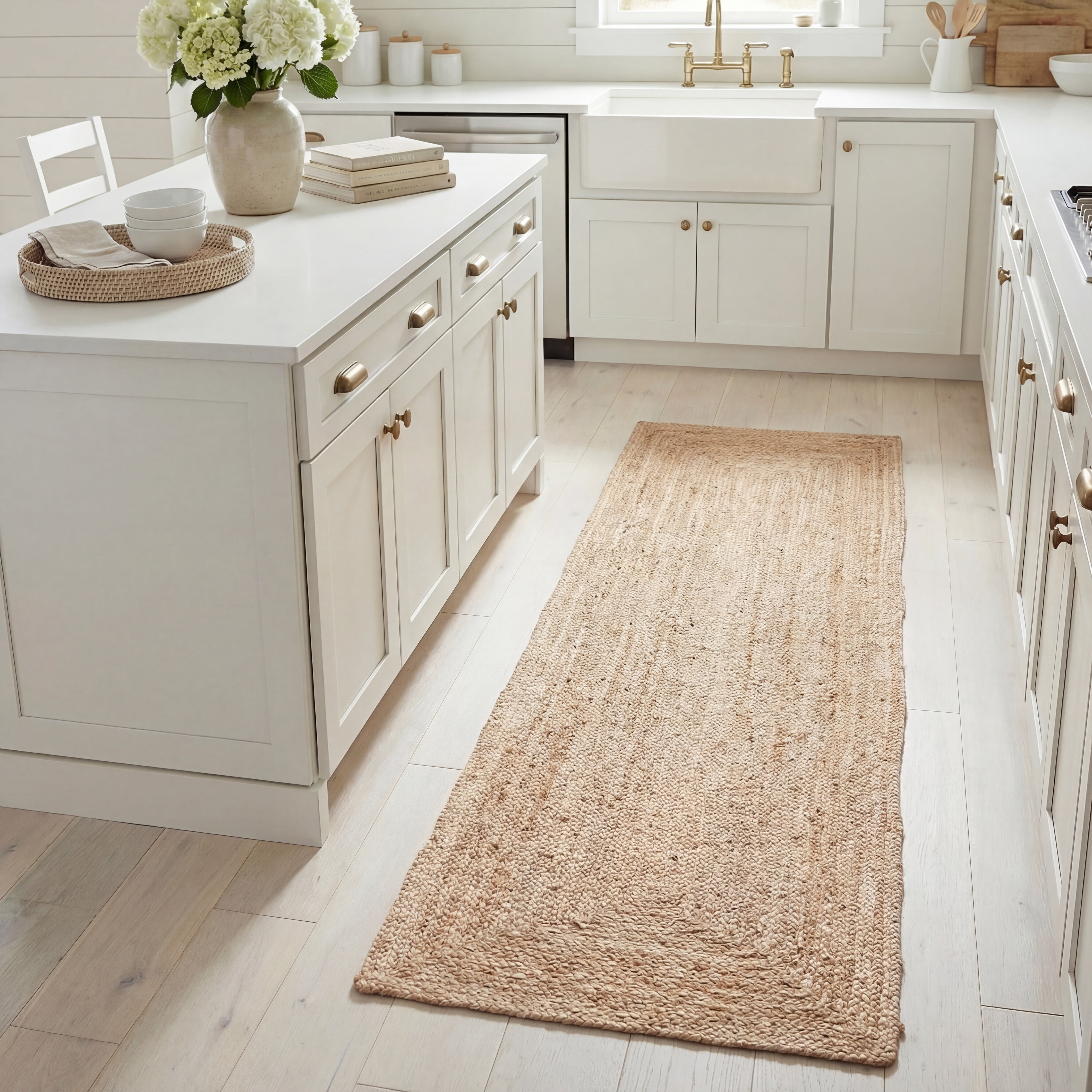 SAFAVIEH Cape Cod Aldous Geometric Runner Rug, Natural, 2'3" x 12'