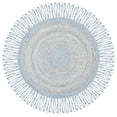 thumbnail image 1 of SAFAVIEH Cape Cod Alicia Geometric Polyester Area Rug, Blue/Grey, 3' x 3' Round, 1 of 7