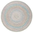 thumbnail image 1 of SAFAVIEH Cape Cod Audra Solid Polyester Area Rug, Blue/Green, 6' x 6' Round, 1 of 7