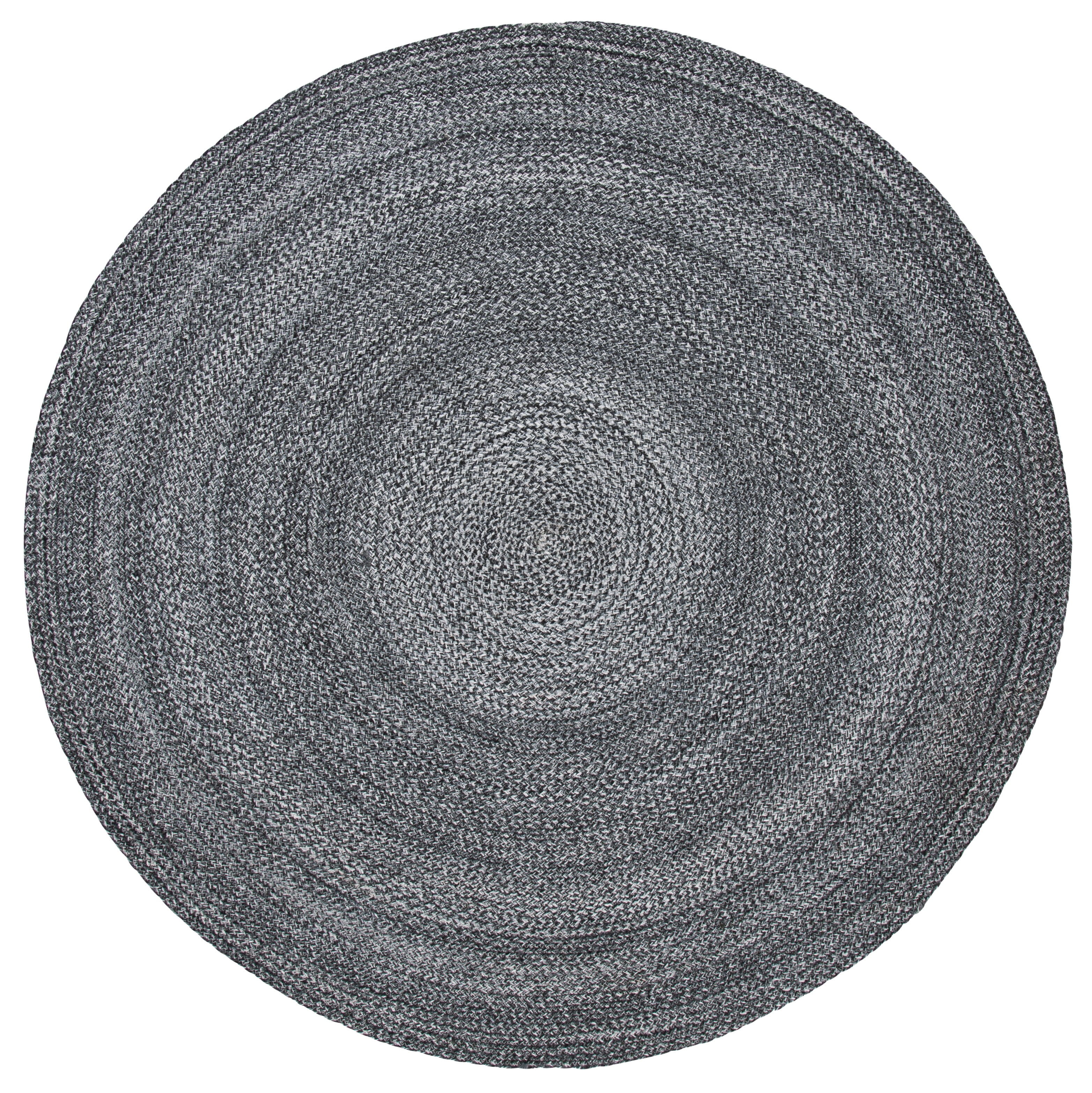 SAFAVIEH Cape Cod Audra Solid Polyester Area Rug, Charcoal, 5' x 5 ...