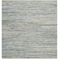 SAFAVIEH Cape Cod Beuregard Geometric Area Rug, Natural/Blue, 9' x 9' Square