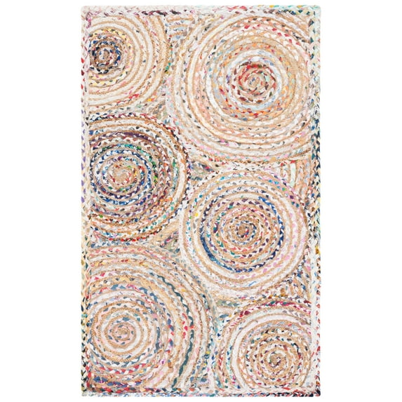 SAFAVIEH Cape Cod Bora Geometric Area Rug, Beige/Multi, 3' x 5'