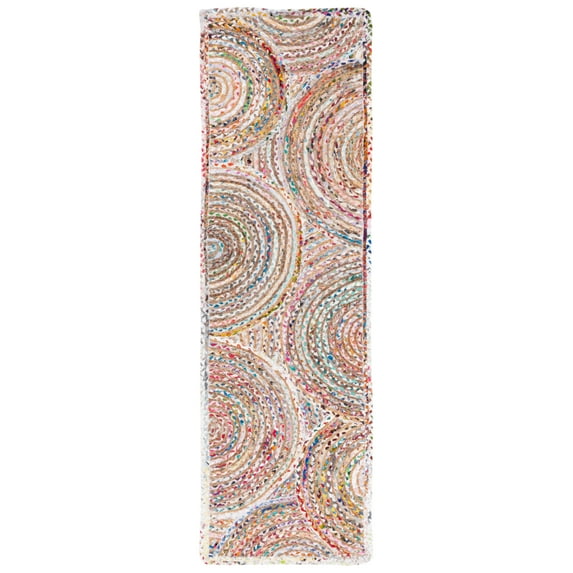 SAFAVIEH Cape Cod Bora Geometric Area Rug, Beige/Multi, 9' x 12'