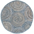 thumbnail image 1 of SAFAVIEH Cape Cod Bora Geometric Area Rug, Blue/Natural, 4' x 4' Round, 1 of 11