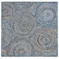 thumbnail image 1 of SAFAVIEH Cape Cod Bora Geometric Area Rug, Blue/Natural, 4' x 4' Square, 1 of 10