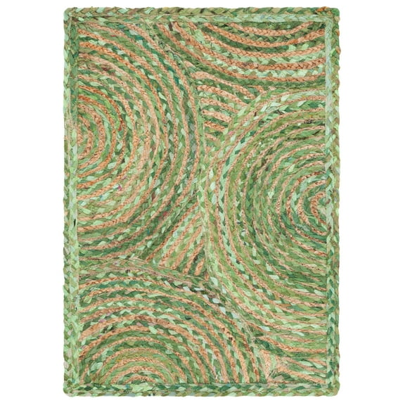 SAFAVIEH Cape Cod Bora Geometric Area Rug, Green/Natural, 3' x 5'