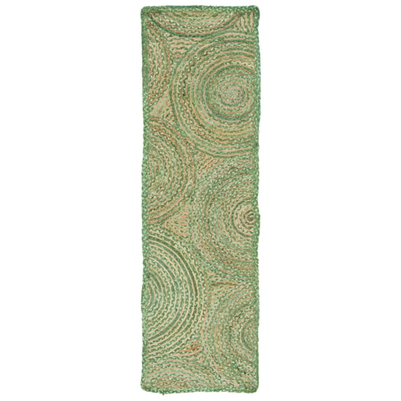 SAFAVIEH Cape Cod Bora Geometric Area Rug, Green/Natural, 8' x 10'