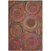 SAFAVIEH Cape Cod Bora Geometric Area Rug, Red/Multi, 5' x 8'
