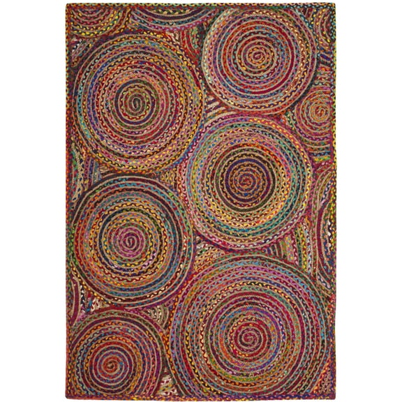 SAFAVIEH Cape Cod Bora Geometric Area Rug, Red/Multi, 5' x 8'